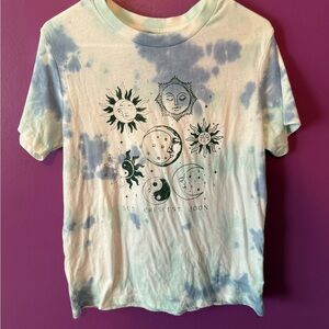 Grayson Threads Tie-Dye Sun and Moon Tee - Blue and Cream